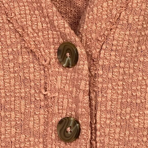 Vince Camuto Two Cardigan Women S Orange Textured Stretch Knit Long Sleeve C06 - Picture 5 of 14